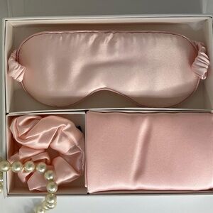 100% Organic Pure Raw Mulberry Silk Pillowcase, Eye Mask & Scrunchie By Fun Silk